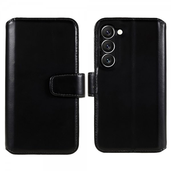Nordic Covers Samsung Galaxy S23 Essential Leather Raven Black -kotelo