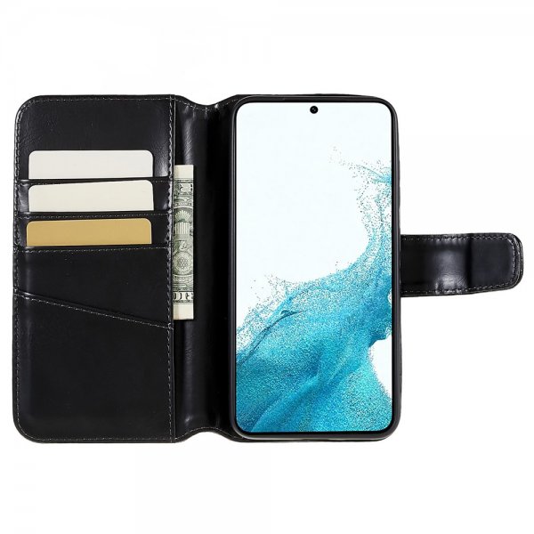 Nordic Covers Samsung Galaxy S23 Essential Leather Raven Black -kotelo
