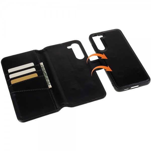 Nordic Covers Samsung Galaxy S23 Kotelo MagLeather Raven Black