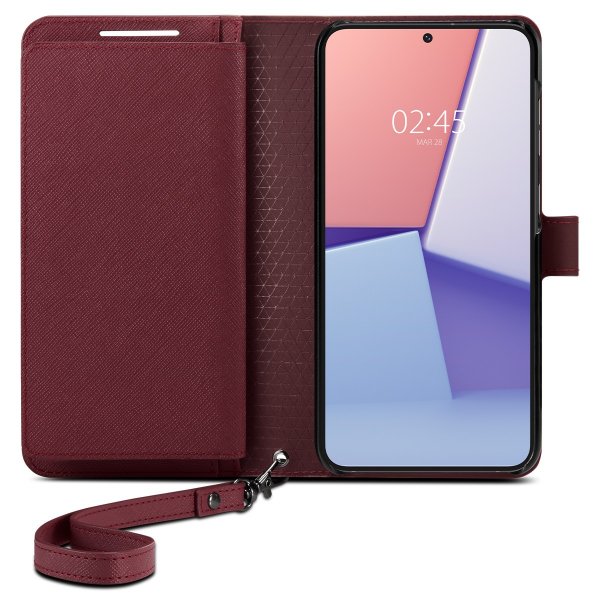 Spigen Samsung Galaxy S23 Kotelo Wallet S Plus Burgundy