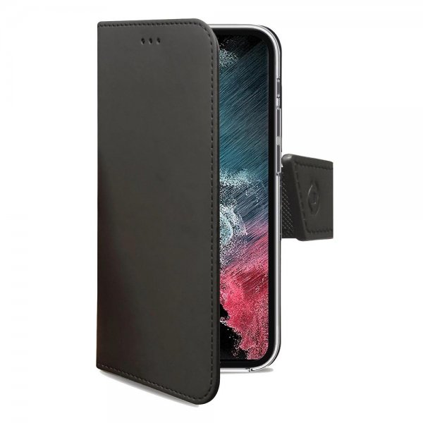 Celly Samsung Galaxy S23 Kotelo Wally Wallet Case, musta