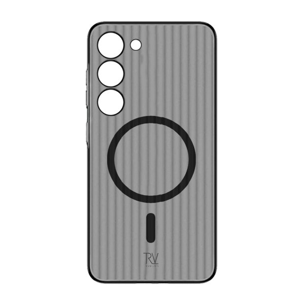 Rvelon Samsung Galaxy S23 Kuori Aallotettu MagSafe Musta