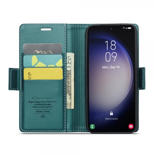 CaseMe Samsung Galaxy S23 Plus Kotelo 023 Series Vihreä