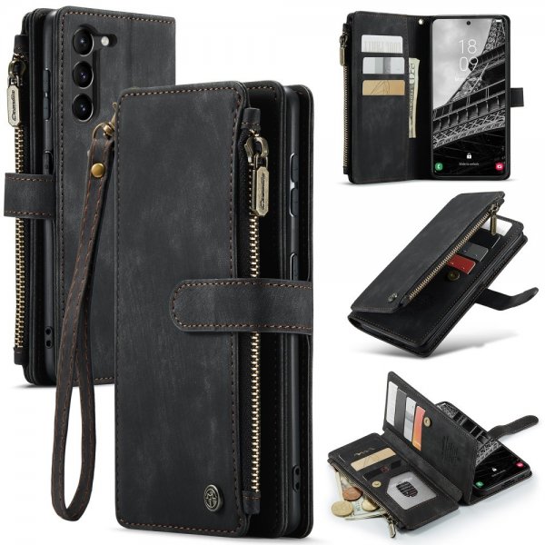 CaseMe Samsung Galaxy S23 Plus C30-sarjan suojakotelo, musta
