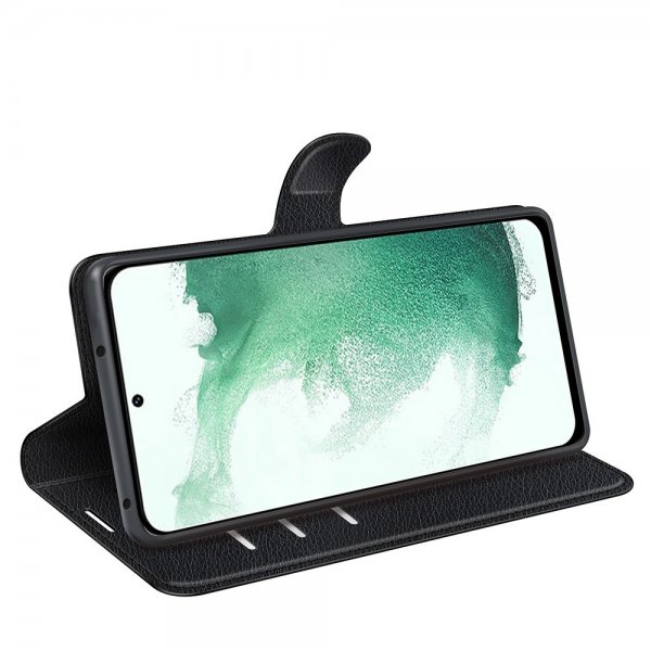 Nordic Covers Samsung Galaxy S23 Plus -suojakotelo Litchi Raven Black