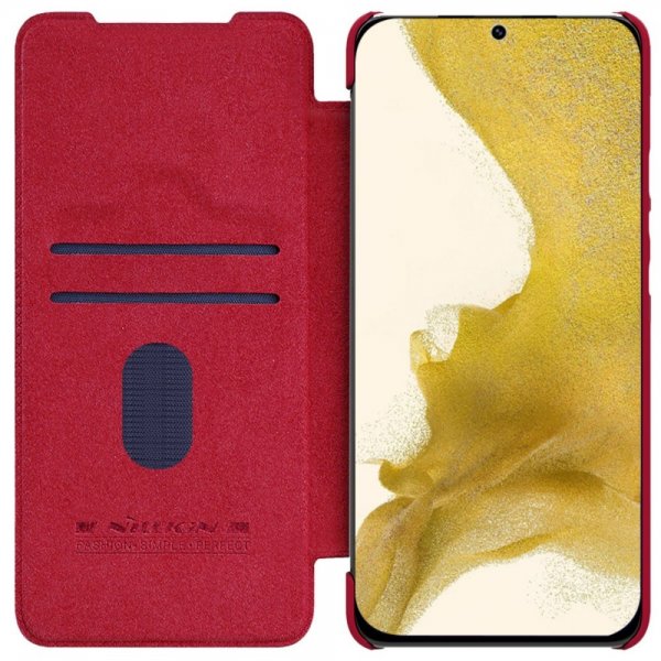 Nillkin Samsung Galaxy S23 Plus -suojakotelo, Qin-sarja, punainen