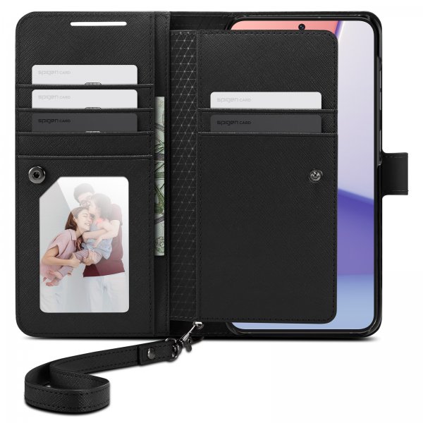 Spigen Samsung Galaxy S23 Plus Kotelo Wallet S Plus Musta