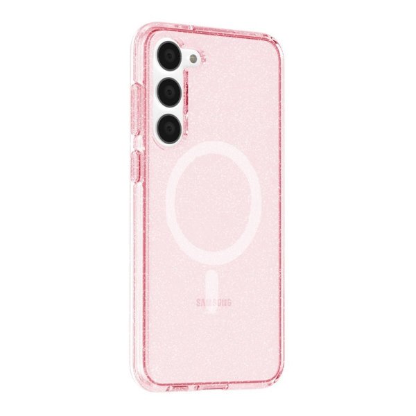 Samsung Galaxy S23 Plus Kuori Glitter MagSafe Pinkki