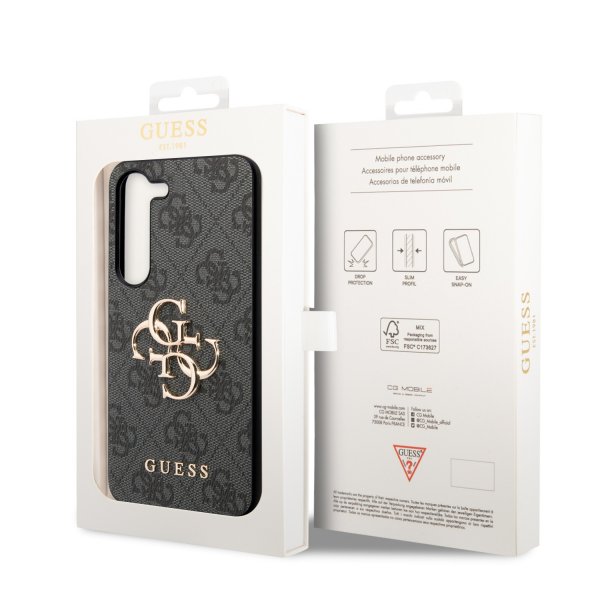 Guess Samsung Galaxy S23 Plus -kuori 4G Logo Harmaa
