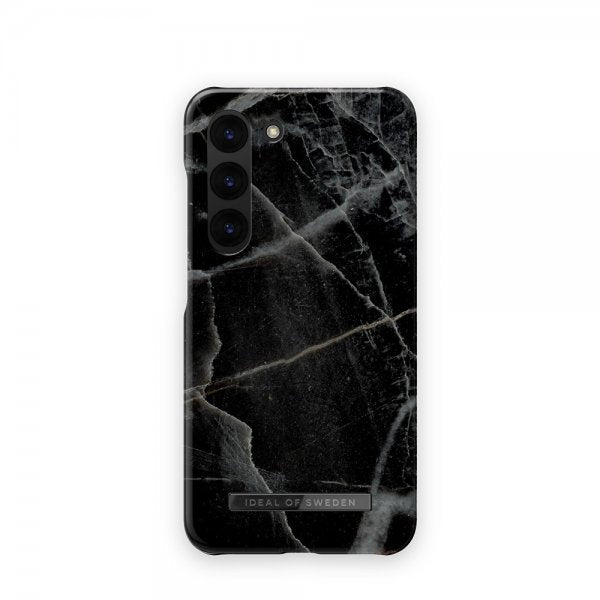 Ideal of Sweden Samsung Galaxy S23 Plus -suojakuori, Fashion Case Black Thunder Marble