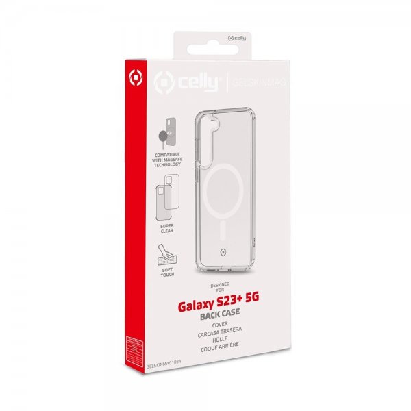 Celly Samsung Galaxy S23 Plus Kuori GELSKINMAG MagSafe Läpinäkyvä