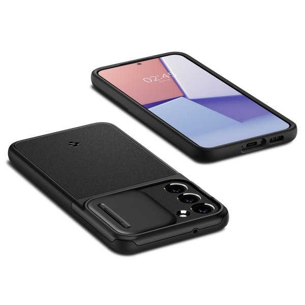 Spigen Samsung Galaxy S23 Plus -suojakuori, Optik Armor, musta