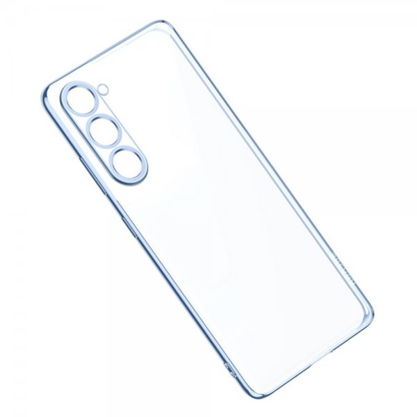 Sulada Samsung Galaxy S23 Plus -kuori, platinoitu reuna, vaaleansininen