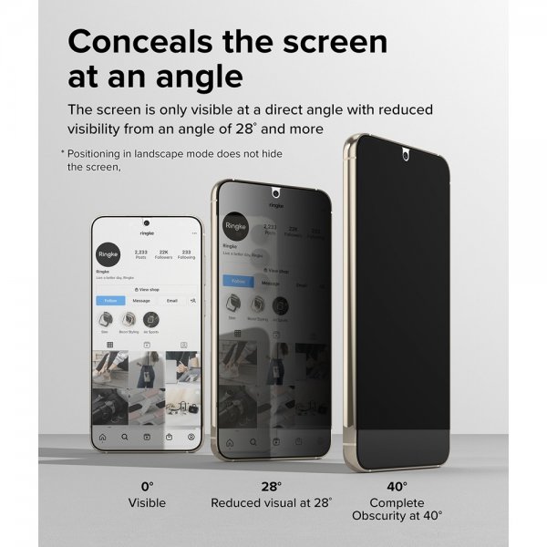 Ringke Samsung Galaxy S23 Plus -suojalasi Privacy Glass