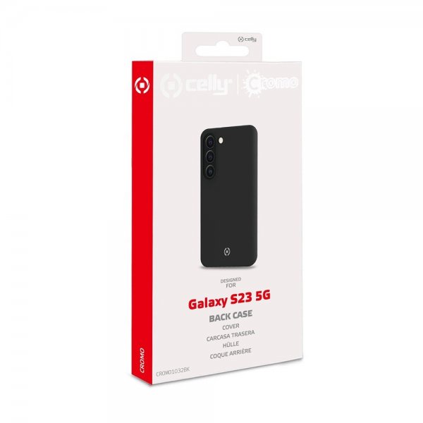 Celly Samsung Galaxy S23 Suojakuori CROMO Musta