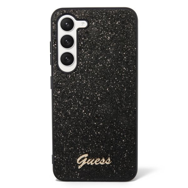 Guess Samsung Galaxy S23 Kuori Fixed Glitter Case Musta