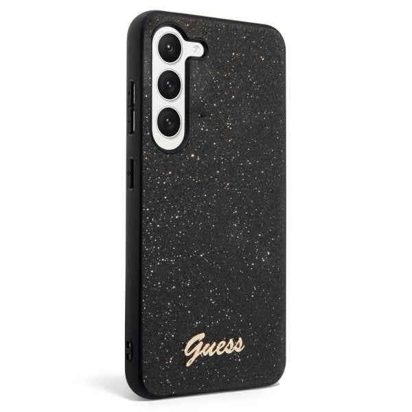 Guess Samsung Galaxy S23 Kuori Fixed Glitter Case Musta