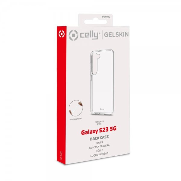Celly Samsung Galaxy S23 Suojakuori GELSKIN Läpinäkyvä
