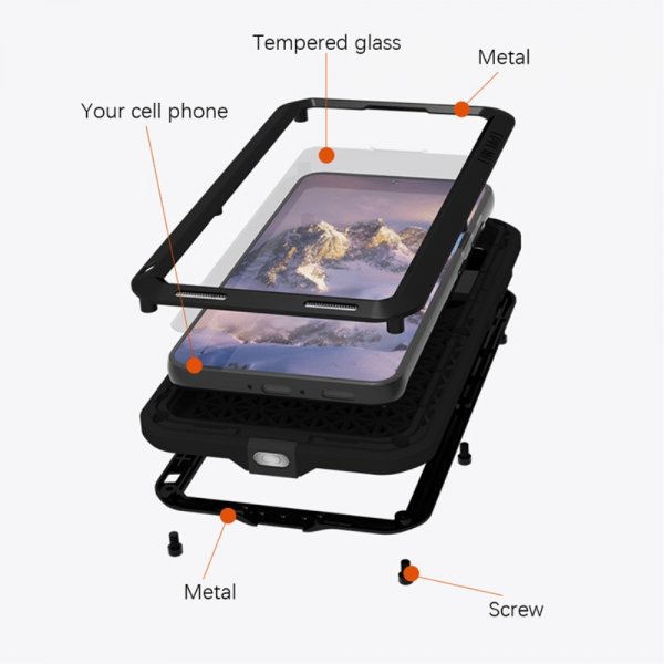 Love Mei Samsung Galaxy S23 Kuori Powerful Case Musta