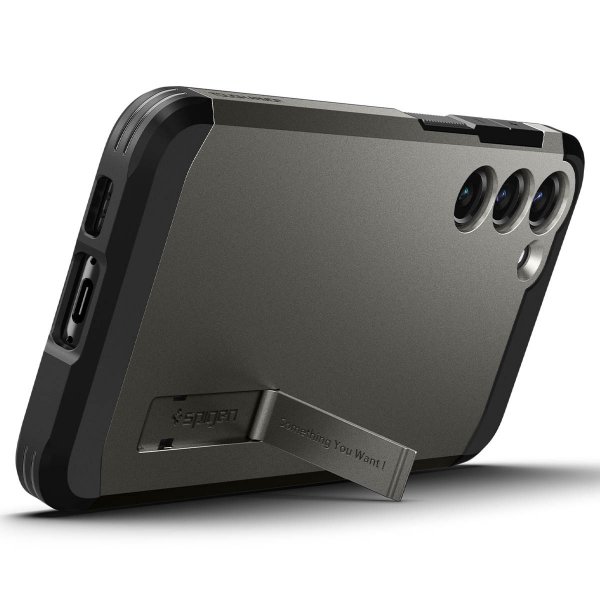 Spigen Samsung Galaxy S23 Suojakuori Tough Armor Gunmetal