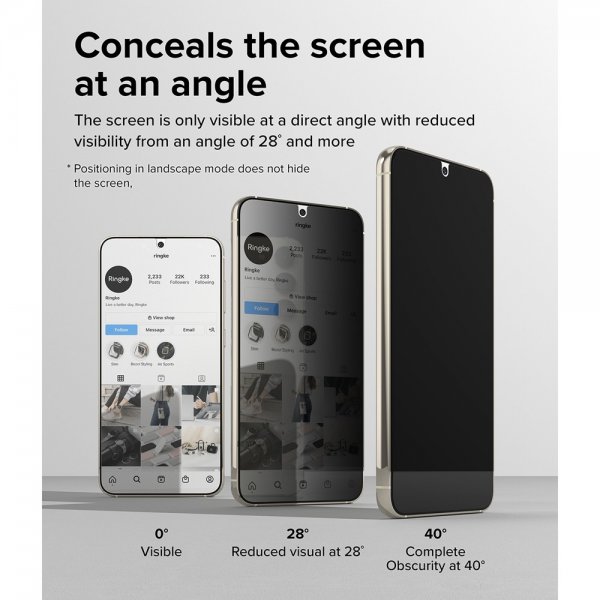 Ringke Samsung Galaxy S23 Näytönsuoja Privacy Glass