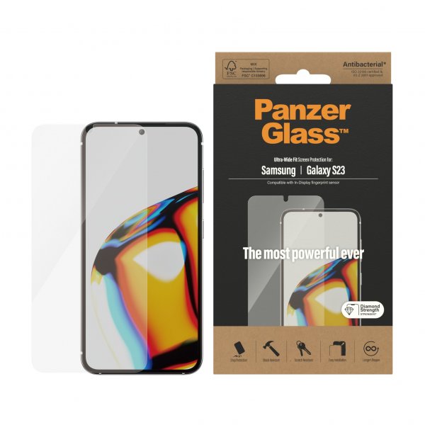 PanzerGlass Samsung Galaxy S23 -näytönsuoja, Ultra-Wide Fit