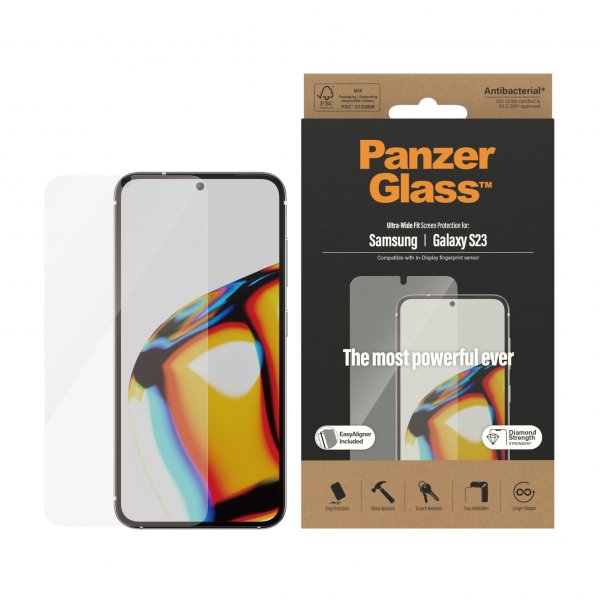 PanzerGlass Samsung Galaxy S23 Näytönsuoja Ultra-Wide Fit EasyAligner