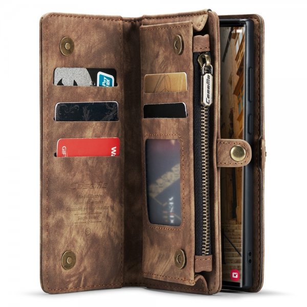 CaseMe Samsung Galaxy S23 Ultra Kotelo 008 Series Irrotettava Kuori Ruskea