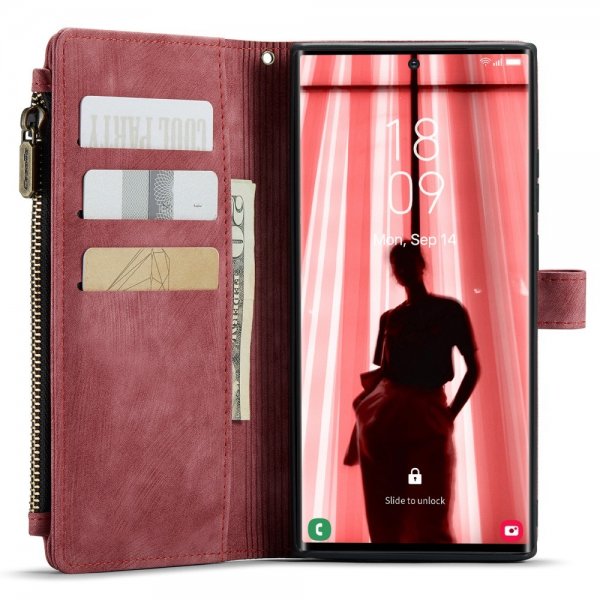 CaseMe Samsung Galaxy S23 Ultra Kotelo C30 -sarja Punainen