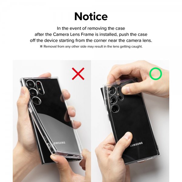 Ringke Samsung Galaxy S23 Ultra Kameran linssinsuojus kehys Musta