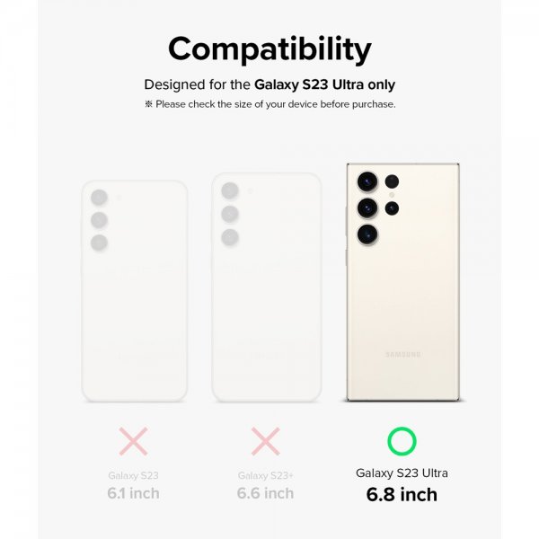 Ringke Samsung Galaxy S23 Ultra Kameran linssinsuojus kehys Musta