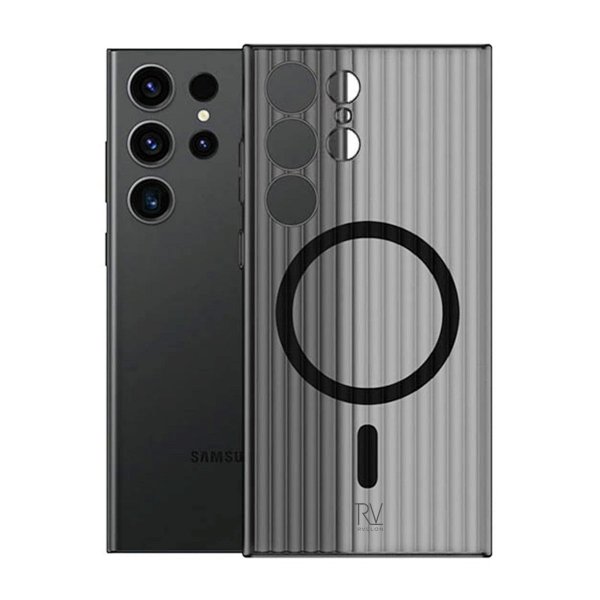 Rvelon Samsung Galaxy S23 Ultra Kuori Aaltopahvi MagSafe Harmaa