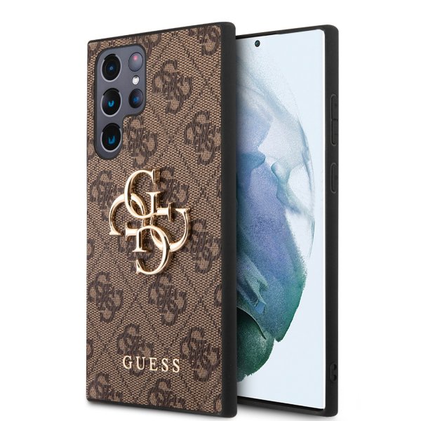 Guess Samsung Galaxy S23 Ultra Suojakuori 4G Logo Ruskea
