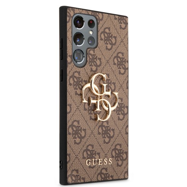 Guess Samsung Galaxy S23 Ultra Suojakuori 4G Logo Ruskea