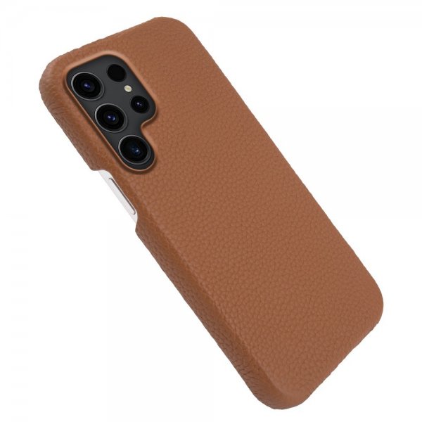 Samsung Galaxy S23 Ultra Kotelo Aitoa Nahkaa MagSafe Ruskea