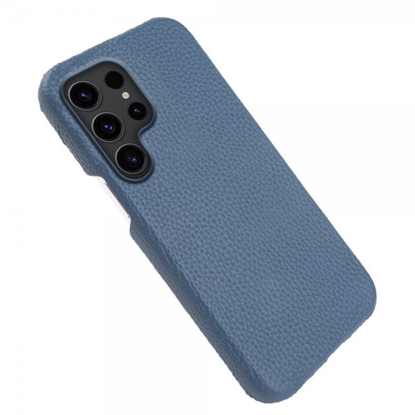 Samsung Galaxy S23 Ultra Kotelo Aitoa Nahkaa MagSafe Tummansininen
