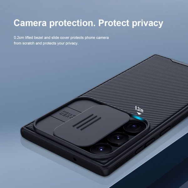 Nillkin Samsung Galaxy S23 Ultra CamShield Pro -suojakuori, musta