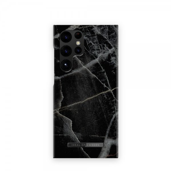 Ideal of Sweden Samsung Galaxy S23 Ultra Kuori Fashion Case Black Thunder Marble