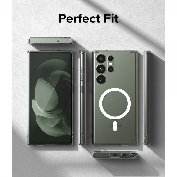 Ringke Samsung Galaxy S23 Ultra -suojakuori Fusion Magnetic Matte Clear
