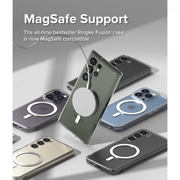 Ringke Samsung Galaxy S23 Ultra -suojakuori Fusion Magnetic Matte Clear