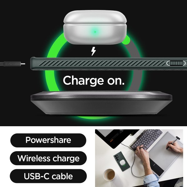 Spigen Samsung Galaxy S23 Ultra -suojakuori Liquid Air Abyss Green