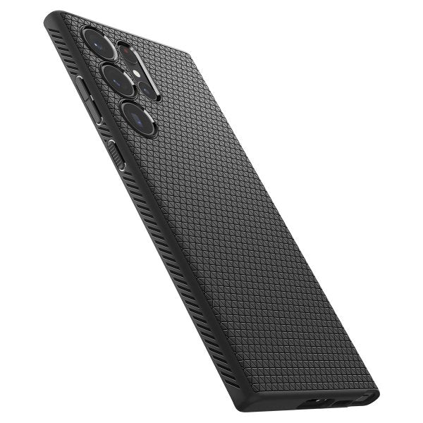Spigen Samsung Galaxy S23 Ultra -suojakuori, Liquid Air, mattamusta