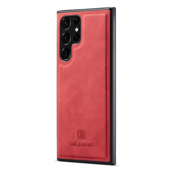 Dg.Ming Samsung Galaxy S23 Ultra -suojakuori M1 Series irrotettavalla korttipidikkeellä, punainen