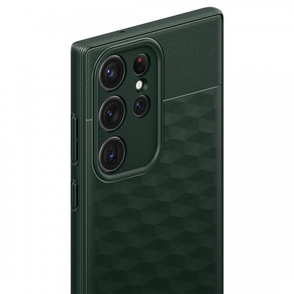 Caseology Samsung Galaxy S23 Ultra -suojakuori Parallax Midnight Green