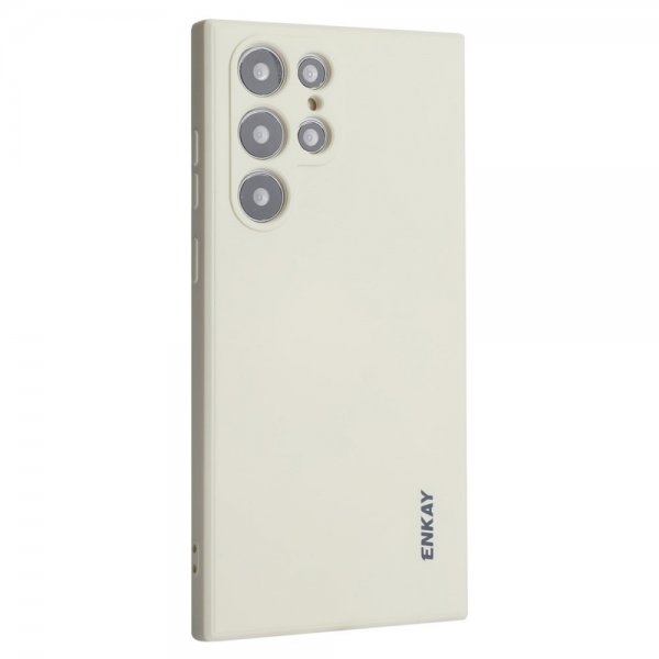 Enkay Samsung Galaxy S23 Ultra Silikonikuori Beige