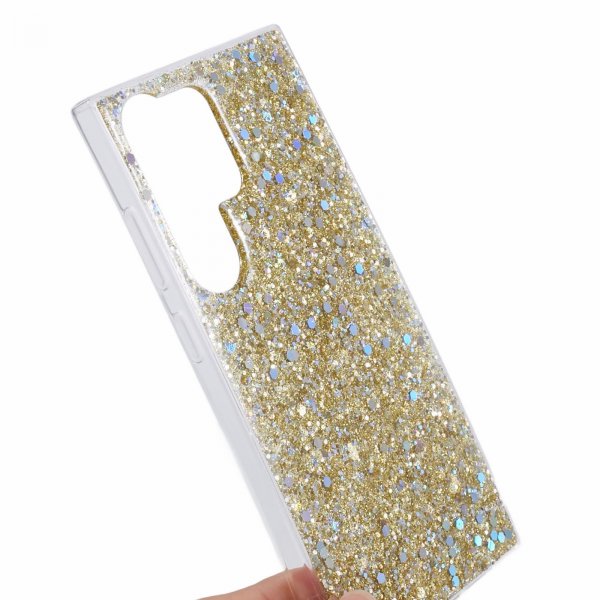 Nordic Covers Samsung Galaxy S23 Ultra Sparkle Series Citrine Gold -kuori