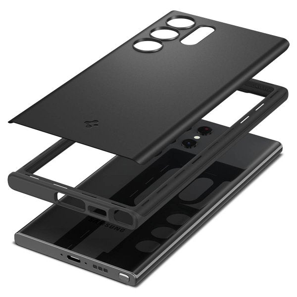 Spigen Samsung Galaxy S23 Ultra Thin Fit -suojakuori, musta