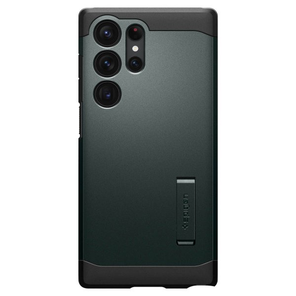 Spigen Samsung Galaxy S23 Ultra Tough Armor -kuori, Abyss Green