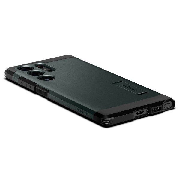 Spigen Samsung Galaxy S23 Ultra Tough Armor -kuori, Abyss Green
