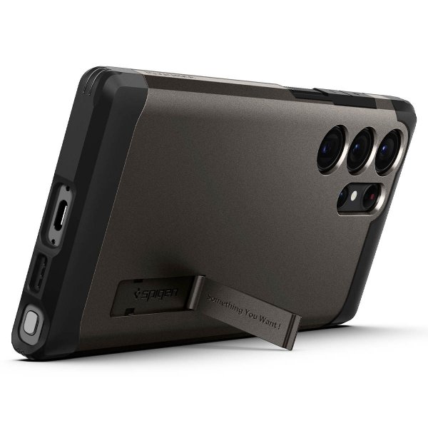 Spigen Samsung Galaxy S23 Ultra -suojakuori Tough Armor Gunmetal